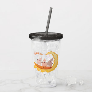 Verre En Acrylique Caricature de surf pour chips de maïs mignonette n