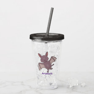 Verre En Acrylique Caricature de vol de chauve-souris