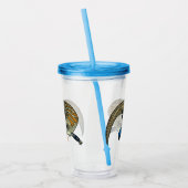 Verre En Acrylique Caricature en bleu (Gauche)