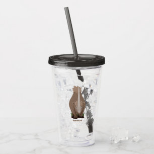 Verre En Acrylique Caricature en élasmère de rhinocéros laineux