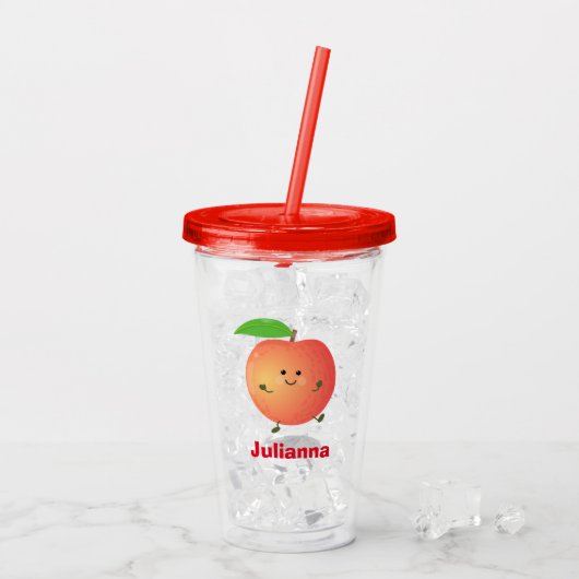 Verre En Acrylique Caricature jaune pêche très agréable (Dos glace)