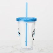 Verre En Acrylique Caricature mignonne sans couture fleurs bleues abs (Droite)