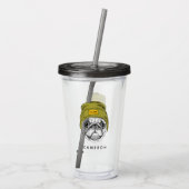 Verre En Acrylique Carlin Hipster | C'est Cool | Ajouter Votre Nom (Dos)