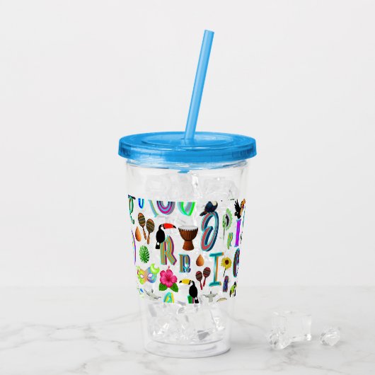 Verre En Acrylique Carnaval (Dos glace)