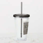 Verre En Acrylique Carpe Diem Stone gris acrylique tumbler (Droite)