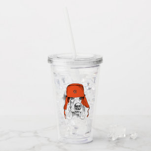 Verre En Acrylique Casquette rouge de Basset Hound Ushanka