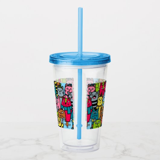 Verre En Acrylique Cat et kitten (Droite)