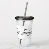Verre En Acrylique Cat Whisker Face Tumblings acryliques (Dos)