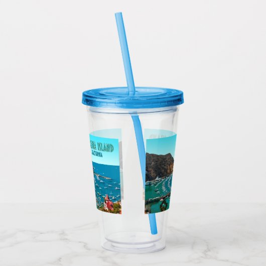 Verre En Acrylique Catalina Island Père Noël Catalina Californie Vint (Gauche)