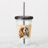 Verre En Acrylique Cavalier King Charles Spaniel Peinture originale (Devant)