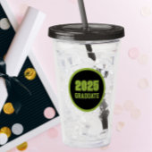 Verre En Acrylique Cercle vert noir et citron vert Année d'études sup