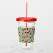 Verre En Acrylique Cerises Et Fleurs (Droite)