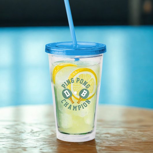 Verre En Acrylique Champion Ping Pong Personnalisé Paruline Acrylique