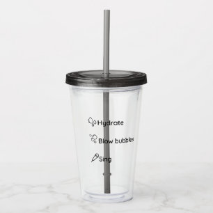 Verre En Acrylique Chanteur Paille Tumbler