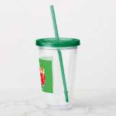 Verre En Acrylique 🍉 Charme de Boisson d'Été Pastèque Heureuse 🍉 (Gauche)