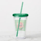 Verre En Acrylique 🍉 Charme de Boisson d'Été Pastèque Heureuse 🍉 (Dos)