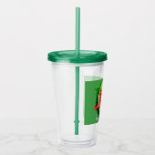 Verre En Acrylique 🍉 Charme de Boisson d'Été Pastèque Heureuse 🍉 (Droite)