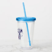 Verre En Acrylique Chat dans le Casquette | Texte de la face du chat (Gauche)