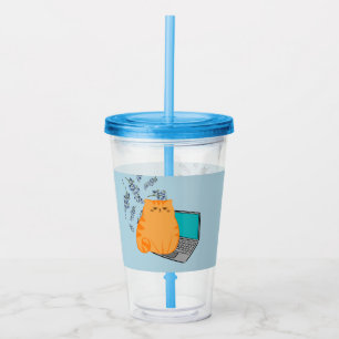 Verre En Acrylique Chat de bureau