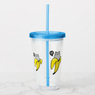 Verre En Acrylique Chat en banane
