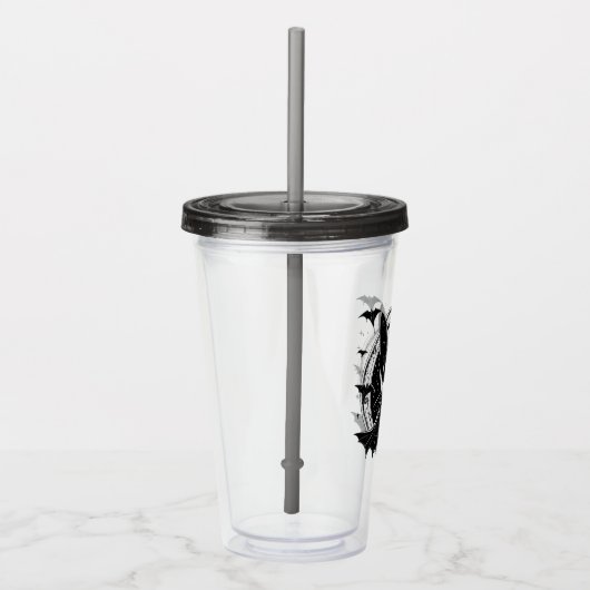 Verre En Acrylique Chat et chauves-souris I (Droite)