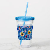 Verre En Acrylique Chat gothique bleu (Dos)