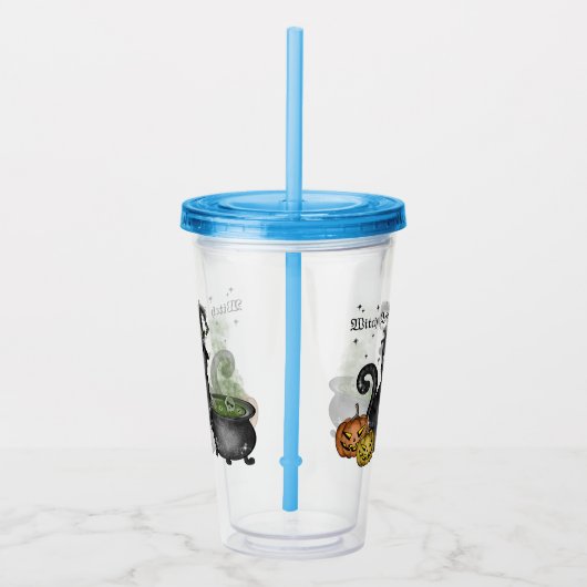 Verre En Acrylique Chat noir sorcière | Vibes sorcières (Droite)