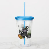 Verre En Acrylique Chat noir sorcière | Vibes sorcières (Devant)