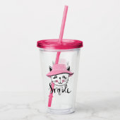 Verre En Acrylique Chat Smile (Dos)