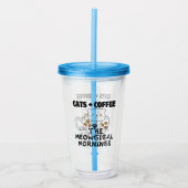 Verre En Acrylique Chats + Café = Matins Meowgical.w (Devant)