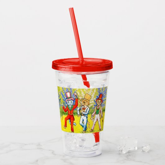Verre En Acrylique Chats dansants (Devant glace)