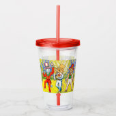 Verre En Acrylique Chats dansants (Devant)