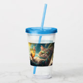 Verre En Acrylique Chats de vacances de nom personnalisé (Dos)