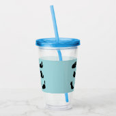 Verre En Acrylique Chats noirs amusants (Gauche)