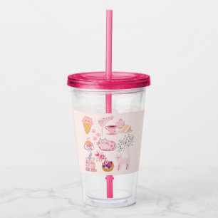 Verre En Acrylique Chats Roses Coziness