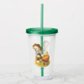 Verre En Acrylique Cher fermier chien avec Citrouille (Devant)