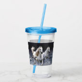 Verre En Acrylique Chevaux à lancer l'oreiller (Dos)