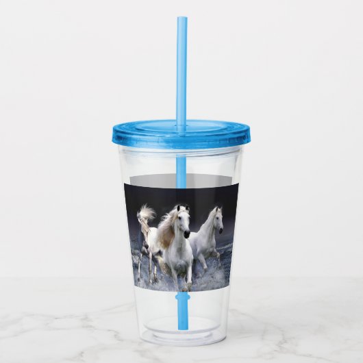 Verre En Acrylique Chevaux à lancer l'oreiller (Devant)