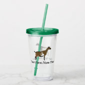 Verre En Acrylique Chèvre laitière nigériane personnalisée (Dos)