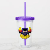 Verre En Acrylique Chibi Batgirl avec Gotham Skyline & Logo (Devant)