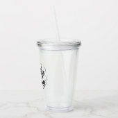 Verre En Acrylique Chic Black Script Sixty Sassy 60e anniversaire (Gauche)