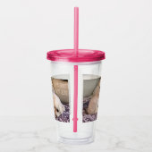 Verre En Acrylique Chiens blancs mignons (Droite)