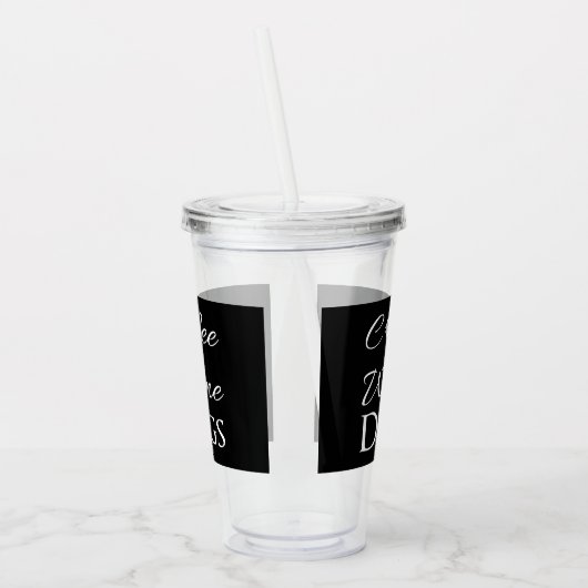 Verre En Acrylique Chiens de vin de café Paruline acrylique (Gauche)