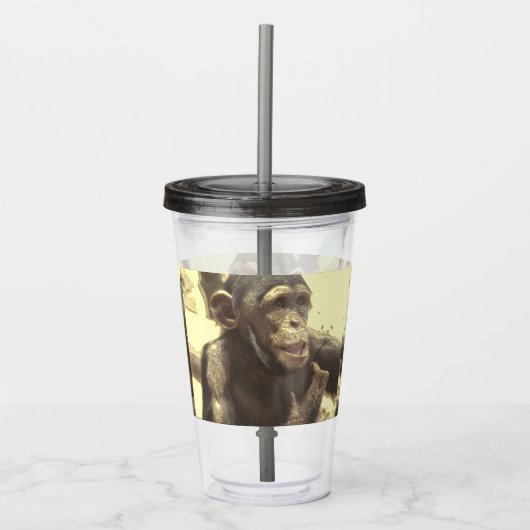 Verre En Acrylique Chimp métallique (Devant)