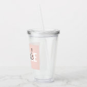 Verre En Acrylique Citation moderne Pastel Pink Inhale Exhale (Gauche)