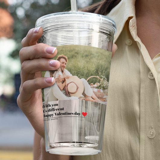 Verre En Acrylique Citation romantique branchée | Valentines