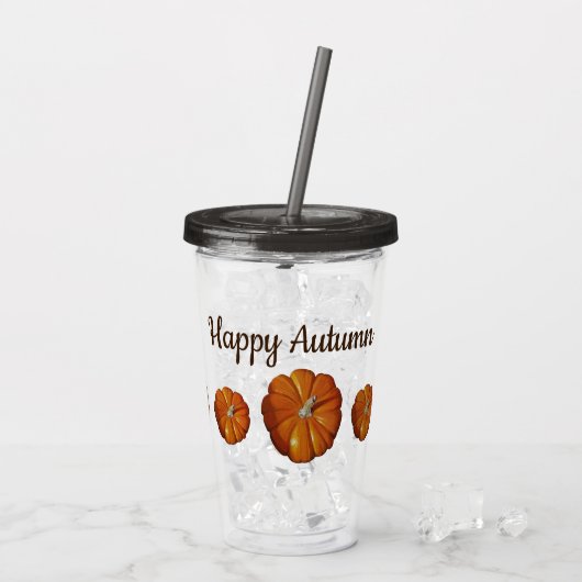 Verre En Acrylique Citrouille Tumbler (Dos glace)
