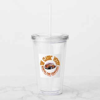 Verre En Acrylique Classic Woody Rental Car Company Logo Ver 3.0