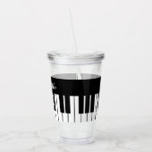 Verre En Acrylique Clés de piano noir et blanc lunettes à lunette acr (Gauche)