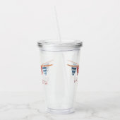 Verre En Acrylique Coastal Nautical Beach Flags Personalized (Gauche)